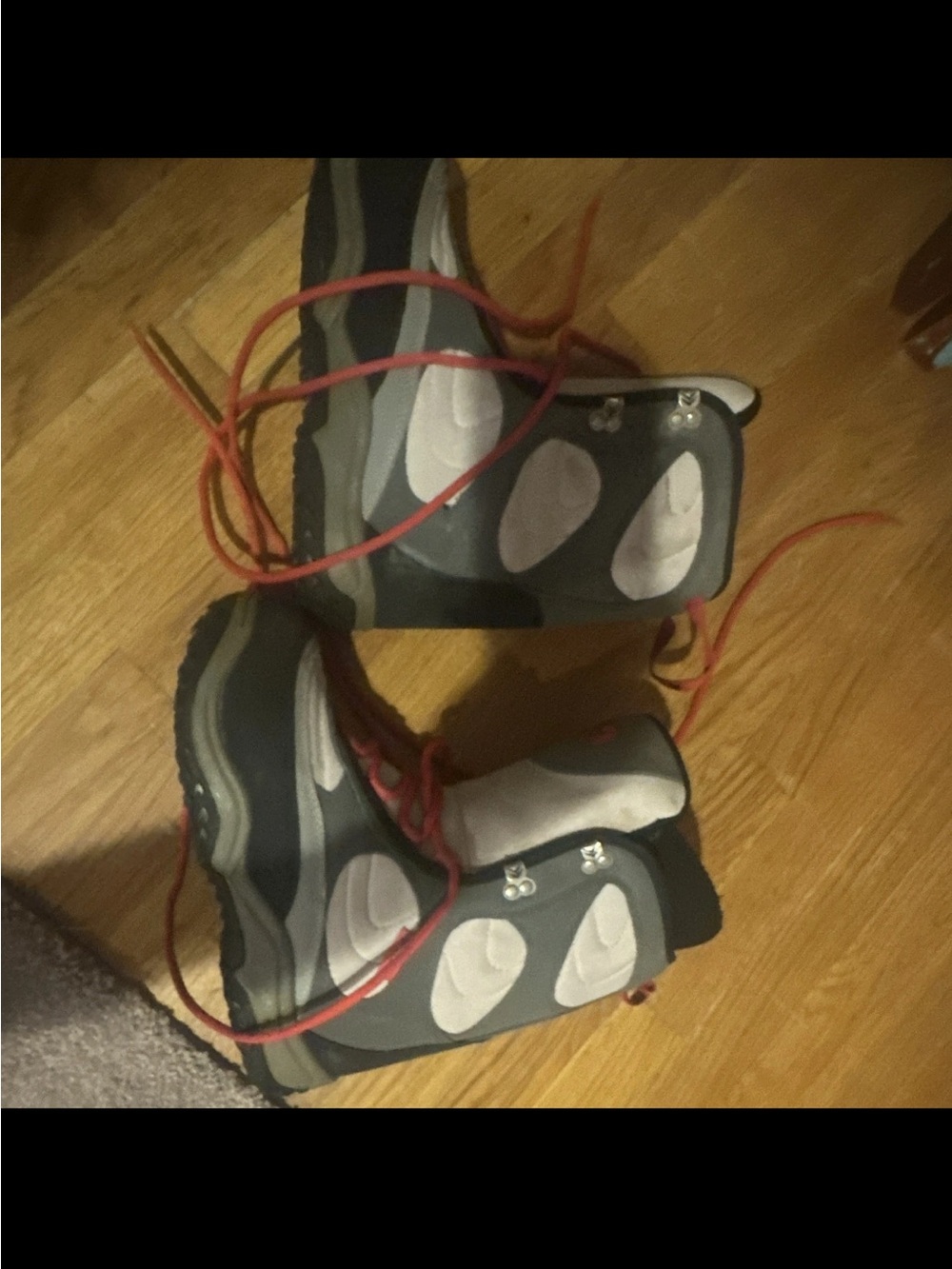 Vision VX5 Snowboard Boots Lace-Up Winter Outwear Size 7 Gray Red